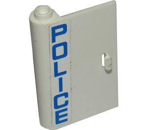 LEGO Door 1 x 3 x 4 Left with Blue "POLICE" From set 60044 Sticker with Hollow Hinge (58381)
