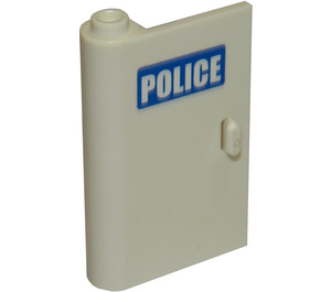 LEGO Door 1 x 3 x 4 Left with "POLICE" Sticker with Hollow Hinge (58381)