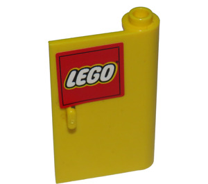 LEGO Deur 1 x 3 x 4 Rechtsaf met LEGO logo Sticker met holle scharnier (58380)