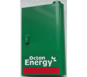 LEGO Door 1 x 3 x 4 Right with 'Octan Energy' Sticker with Hollow Hinge (58380)