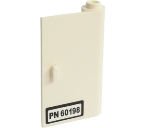 LEGO Door 1 x 3 x 4 Right with 'PN60198' Sticker with Hollow Hinge (58380)
