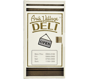 LEGO Deur 1 x 4.5 x 6 met Ari's Village Deli (51103)