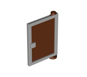 LEGO Porta 1 x 4 x 5 Destra con Reddish Marrone Vetro (73194)