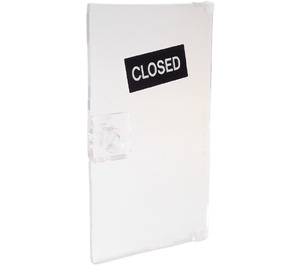 LEGO Door 1 x 4 x 6 with Stud Handle with 'CLOSED' Sticker (35290)
