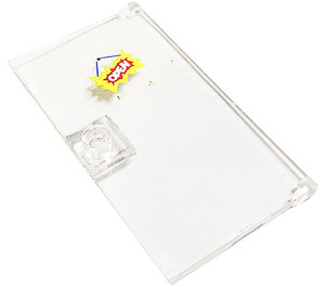 LEGO Tür 1 x 4 x 6 mit Stud Griff mit 'OPEN' Sign Aufkleber (35290)