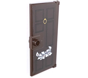 LEGO Door 1 x 4 x 6 with Stud Handle with Overfilled Mail Slot Sticker (35290)