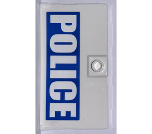 LEGO Door 1 x 4 x 6 with Stud Handle with 'POLICE' (Right) Sticker (60616)