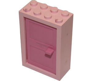 LEGO Deur 2 x 4 x 5 Kader met Medium Dark Pink Deur (4130)