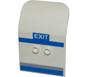 LEGO Door 2 x 4 x 6 Airplane with White 'EXIT' on Blue Background Sticker (54097)