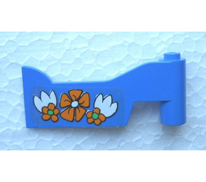 LEGO Door for Fabuland Car - Right with Flowers Sticker