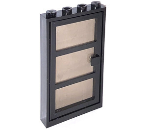 LEGO Tür Rahmen 1 x 4 x 6 mit Schwarz Tür mit Transparent Schwarz Glas (30179)
