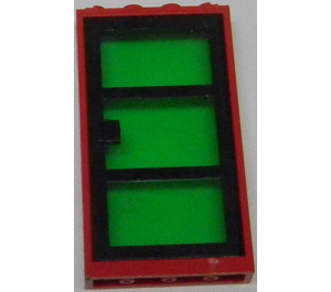 LEGO Door Frame 1 x 4 x 6 with Black Door with Transparent Green Glass (30179)