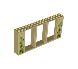 LEGO Tür Rahmen 2 x 16 x 6 mit Vines (35103 / 38895)