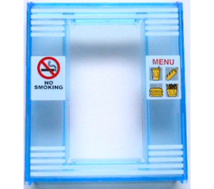 LEGO Tür Rahmen 2 x 8 x 8 mit NO SMOKING und MENU Muster