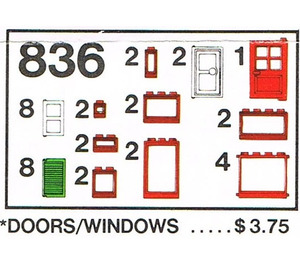 LEGO Doors and Windows Parts Pack Set 836