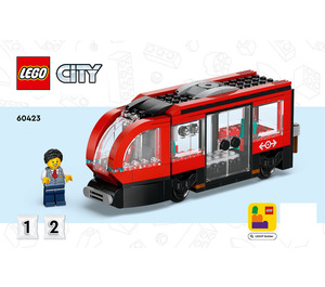 LEGO Downtown Streetcar and Station Set 60423 Instructions