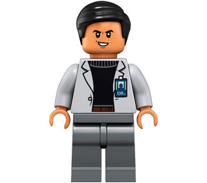 LEGO Dr. Wu with black shirt and gray lab coat and gray legs Minifigure