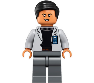 LEGO Dr. Wu mit Schwarz shirt und Grau lab coat und Grau Beine Minifigur