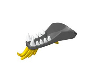 LEGO Dragon Head Lower Jaw with White Teeth and Yellow Spines (93072 / 97441)