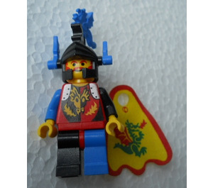 LEGO Drak Rytíř s Modrá Drak Plumes a Plášť Hrad Minifigurka