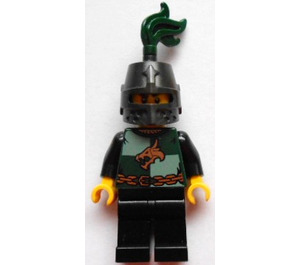 LEGO Dragon Knight avec Chaîne Courroie et fermé Casque, Green Plume Figurine