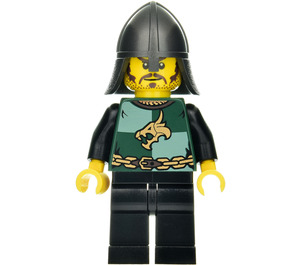 LEGO Dragon Knight with Stubble, Helmet with Neck Protector and Black Legs Minifigure