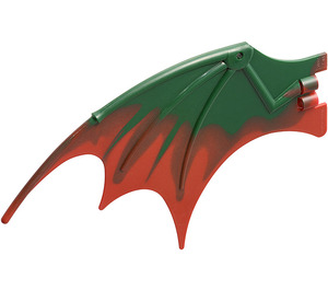 LEGO Dragon Wing 19 x 11 with Dark Red Trailing Edge (51342 / 57004)