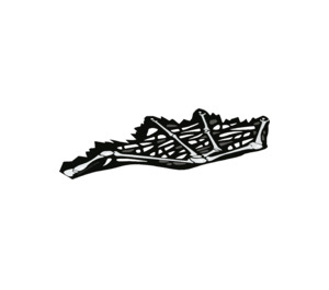 LEGO Draak Vleugel Links (Tattered) met Bones en Zwart Skin (69657)