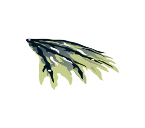 LEGO Dragon Wing with Black and Dark Blue Streaks (Right) (21747)