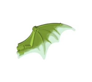 LEGO Dragon Wing with Transparent Bright Green Trailing Edge (23989)