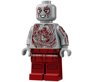 LEGO Drax mit Dunkelrot Beine und Tattoos Minifigur