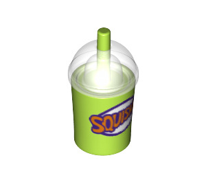 LEGO Drink Cup with Straw with 'SQUISHEE‘ (20495 / 21791)