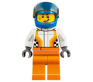 LEGO Bestuurder met Blauw Helm Minifiguur