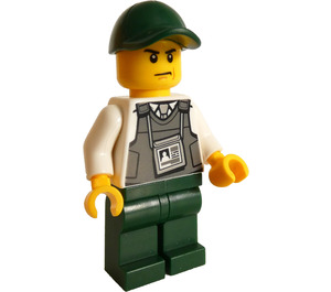 LEGO Řidič s Tmavě zelená Víčko Minifigurka