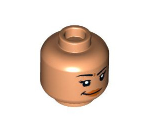 LEGO Dual-Sided Female Head with Smirk / Open Smile (Recessed Solid Stud) (3626 / 100317)
