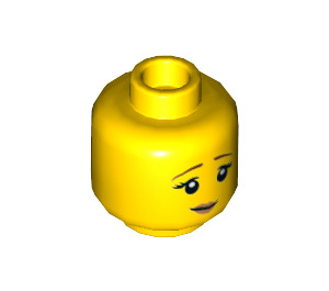 LEGO Dual Sided Female Head with Worried / Scared Face (Recessed Solid Stud) (3626 / 23177)