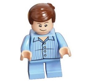 LEGO Dudley Dursley с Светлина Син Pyjamas Минифигурка