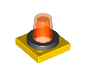 LEGO Duplo 2 x 2 Flashlight Base with transparent orange light (40867 / 41195)