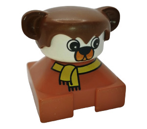 LEGO Duplo 2x2 Base Figur Kloss - Hund Duplo-figur