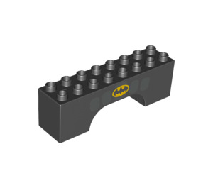 LEGO Duplo Noir Arche
 Brique 2 x 8 x 2 avec Batman logo (18652 / 68276)