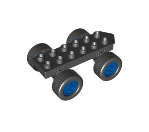 LEGO Duplo Black Chassis 2 x 6 Wheel 26/185 (57052)