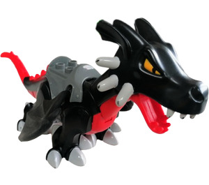 LEGO Duplo Black Dragon Large with Red Underside