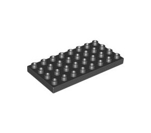 LEGO Duplo Noir assiette 4 x 8 (4672 / 10199)