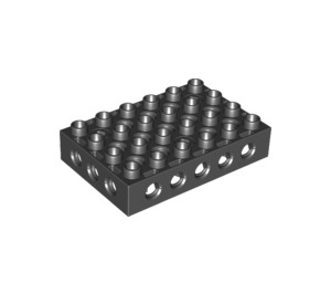 LEGO Duplo Zwart Toolo 4 x 6 x 1 met Thread+screws (76395 / 86599)
