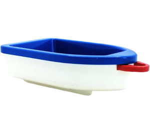Duplo Blau Boat mit Weiß Unterseite und rot Tow Loop  (4677)