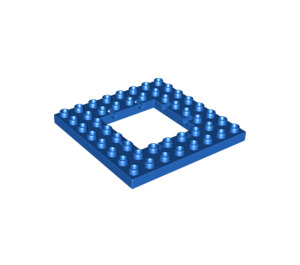 LEGO Duplo Bleu assiette 8 x 8 avec 4 x 4 Trou (51705)