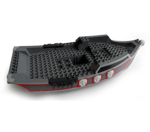 LEGO Duplo Boat Hull avec rouge Skulls (54046 / 54856)