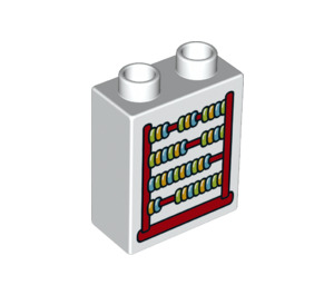 LEGO Duplo Brique 1 x 2 x 2 avec abacus  avec tube inférieur (15847 / 74809)