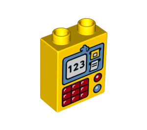 LEGO Duplo Brick 1 x 2 x 2 with Cash/ATM Machine with Bottom Tube (15847 / 25385)