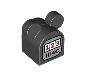 LEGO Duplo Backstein 2 x 2 Gebogen mit Ohren und 123 (33373)
